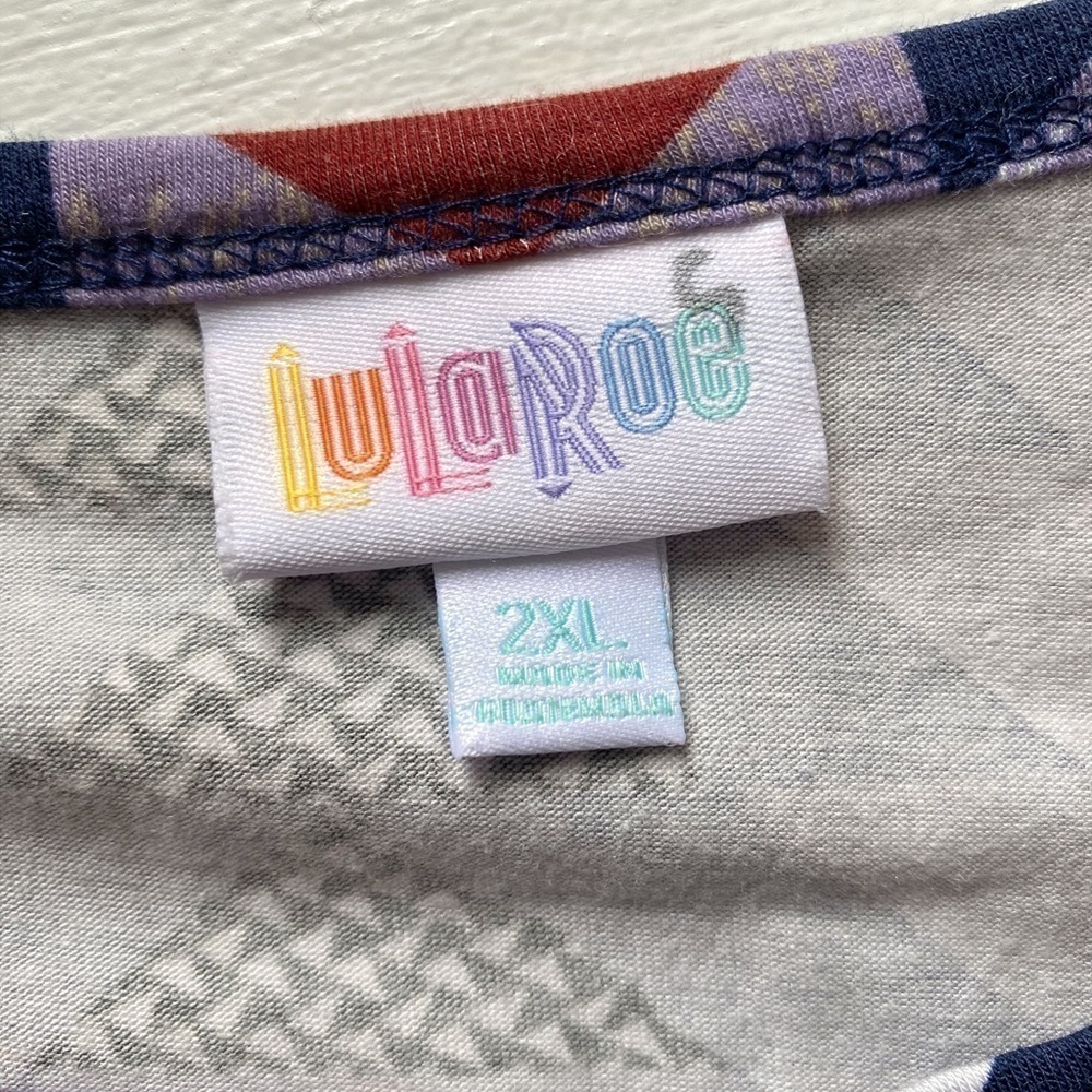 Lularoe Julia Fitted Geometric Pattern Knee-Length Dress NWT - Picture 6 of 13